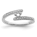 14K White Gold Family Jewelry Genuine Stone & Diamond Set Ring