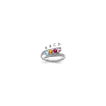 14K White Gold Family Jewelry Diamond Semi-Set Ring