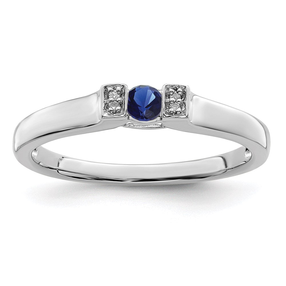 14K White Gold Family Jewelry Diamond Semi-Set Ring