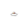14K White Gold Family Jewelry Diamond Semi-Set Ring