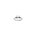 14K White Gold Family Jewelry Diamond Semi-Set Ring