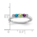 14K White Gold Family Jewelry Diamond Semi-Set Ring