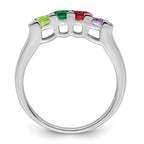 14K White Gold Family Jewelry Diamond Semi-Set Ring