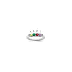 14K White Gold Family Jewelry Diamond Semi-Set Ring