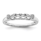 14K White Gold Family Jewelry Diamond Semi-Set Ring