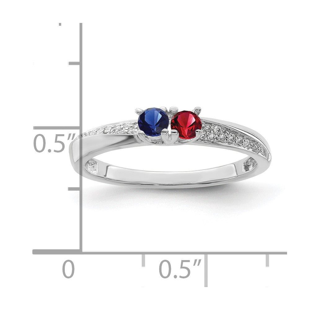 14K White Gold Family Jewelry Diamond Semi-Set Ring