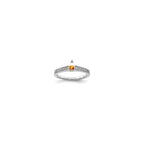 14K White Gold Family Jewelry Diamond Semi-Set Ring