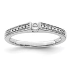 14K White Gold Family Jewelry Diamond Semi-Set Ring