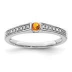 14K White Gold Family Jewelry Diamond Semi-Set Ring