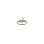 14K White Gold Family Jewelry Diamond Semi-Set Ring