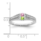 14K White Gold Family Jewelry Diamond Semi-Set Ring