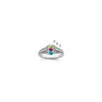 14K White Gold Family Jewelry Diamond Semi-Set Ring