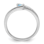 14K White Gold Family Jewelry Diamond Semi-Set Ring
