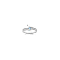 14K White Gold Family Jewelry Diamond Semi-Set Ring