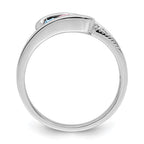 14K White Gold Family Jewelry Diamond Semi-Set Ring