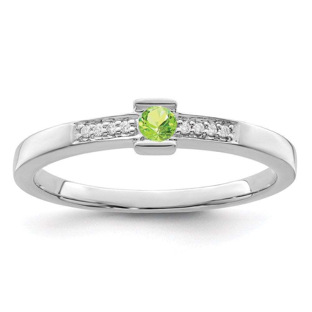 14K White Gold Family Jewelry Diamond Semi-Set Ring
