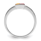 14K White Gold Family Jewelry Diamond Semi-Set Ring