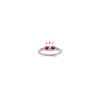 14K White Gold Family Jewelry Diamond Semi-Set Ring