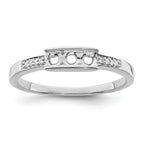 14K White Gold Family Jewelry Diamond Semi-Set Ring