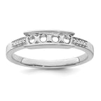 14K White Gold Family Jewelry Diamond Semi-Set Ring