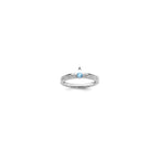 14K White Gold Family Jewelry Diamond Semi-Set Ring