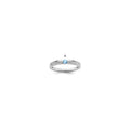 14K White Gold Family Jewelry Synthetic Stone & Diamond Set Ring