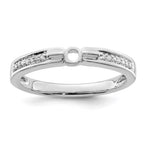 14K White Gold Family Jewelry Genuine Stone & Diamond Set Ring
