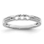 14K White Gold Family Jewelry Synthetic Stone & Diamond Set Ring
