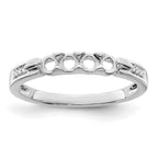 14K White Gold Family Jewelry Genuine Stone & Diamond Set Ring