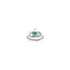 14K White Gold Family Jewelry Diamond Semi-Set Ring