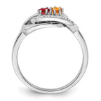14K White Gold Family Jewelry Diamond Semi-Set Ring