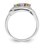 14K White Gold Family Jewelry Diamond Semi-Set Ring