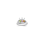 14K White Gold Family Jewelry Diamond Semi-Set Ring