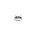 14K White Gold Family Jewelry Diamond Semi-Set Ring
