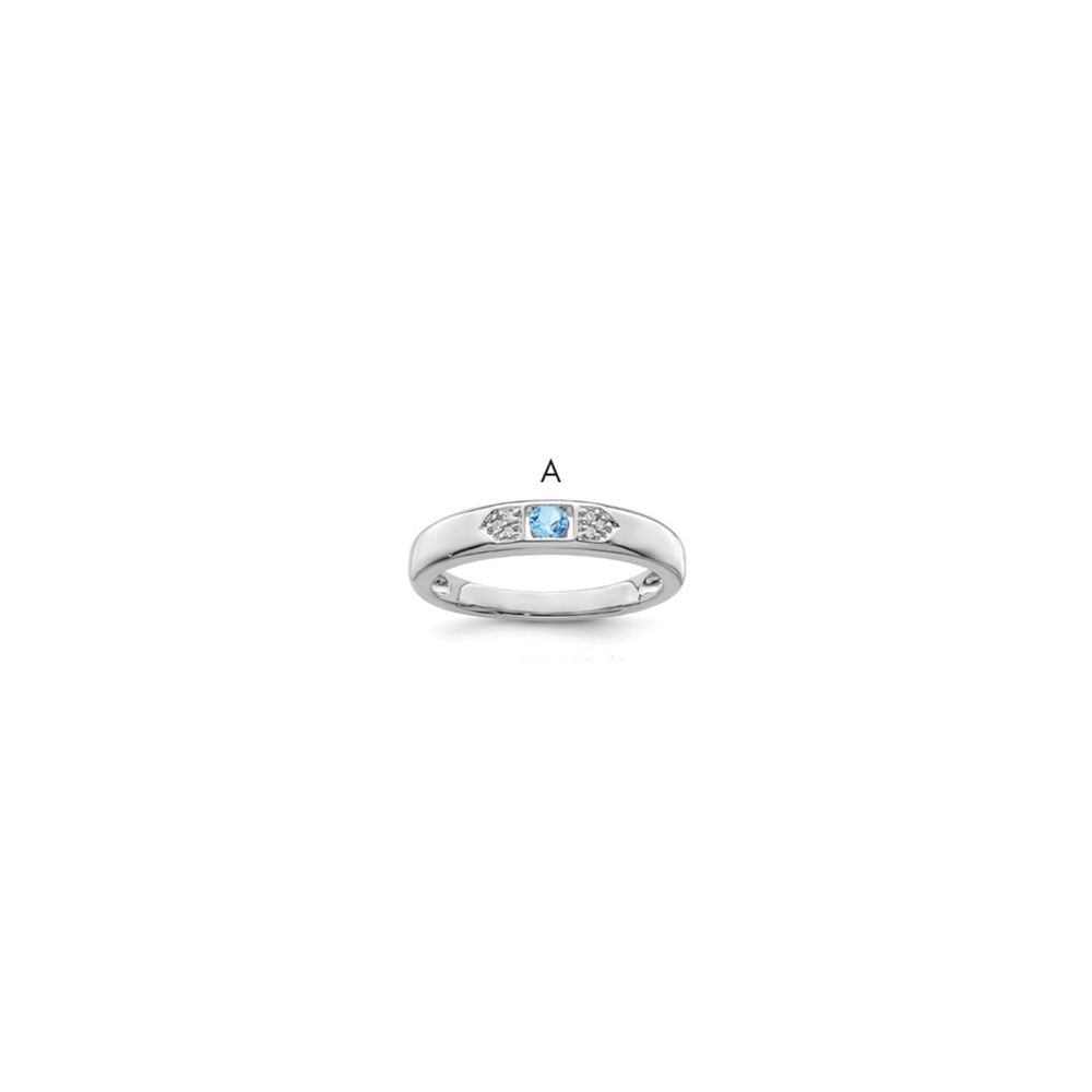 14K White Gold Family Jewelry Diamond Semi-Set Ring
