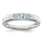 14K White Gold Family Jewelry Diamond Semi-Set Ring