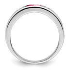 14K White Gold Family Jewelry Diamond Semi-Set Ring