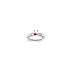 14K White Gold Family Jewelry Diamond Semi-Set Ring