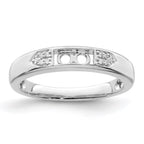 14K White Gold Family Jewelry Diamond Semi-Set Ring