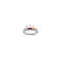 14K White Gold Family Jewelry Diamond Semi-Set Ring