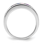 14K White Gold Family Jewelry Diamond Semi-Set Ring