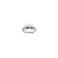14K White Gold Family Jewelry Diamond Semi-Set Ring