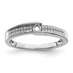 14K White Gold Family Jewelry Genuine Stone & Diamond Set Ring