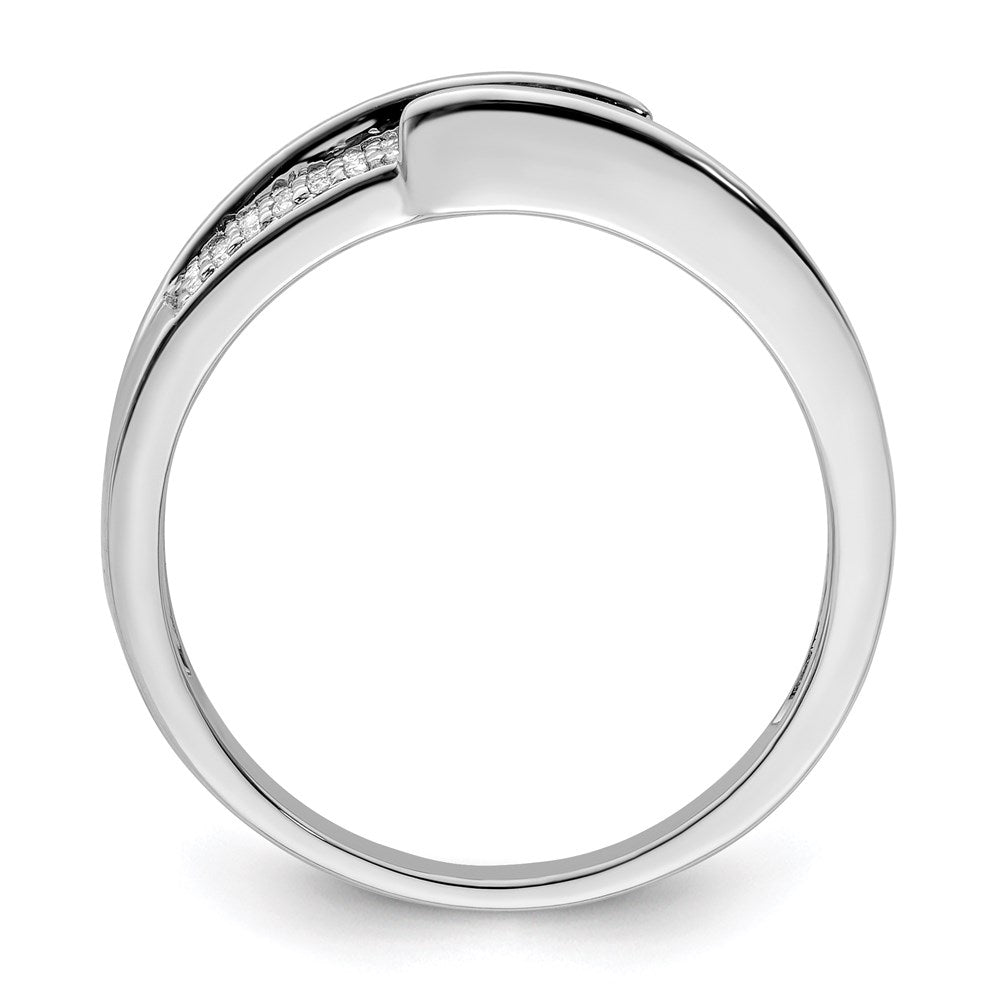14K White Gold Family Jewelry Synthetic Stone & Diamond Set Ring