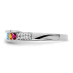 14K White Gold Family Jewelry Diamond Semi-Set Ring