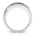 14K White Gold Family Jewelry Genuine Stone & Diamond Set Ring