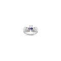 14k White Gold 2 Genuine Stone Family Ring