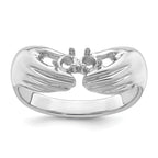14k White Gold 2 Synthetic Stone Family Ring