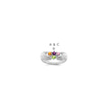 14k White Gold 4 Synthetic Stone Family Ring