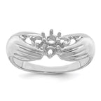 14k White Gold 4 Synthetic Stone Family Ring